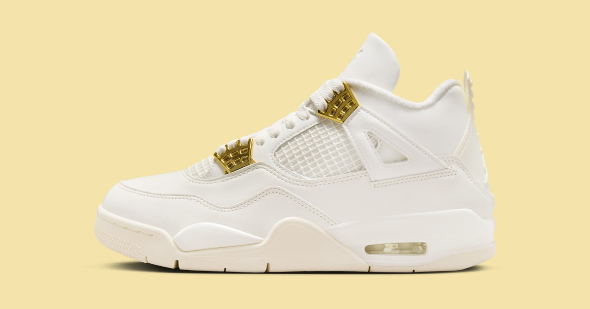 Der Air Jordan 4 "Metallic Gold" kommt mit edlen Akzenten